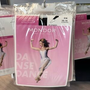 Mondor Footless Dance Tights in Black (40D)